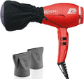 Parlux Alyon Red Hair Dryer + M Hair Designs Metal Mesh Diffuser Bundle – Lightweight Ionic Fast-Drying Professional Blow Dryer for Frizz-Free Salon-Quality Hair