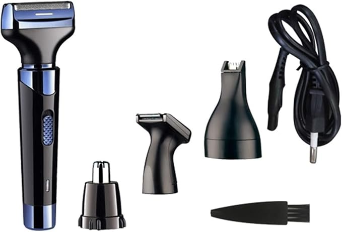 JYYBN Multifunction Shaver 4-in-1 Electric Trimmer Set Men Nose Hair Removal Beard Sideburns Shaver Kit