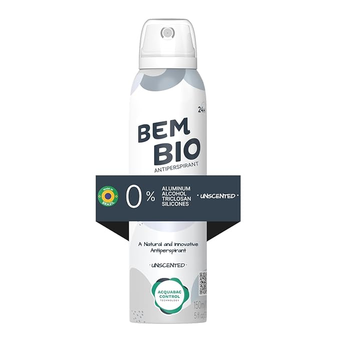 Unscented Biotranspirant Deodorant Natural Aluminum-Free Vegan 24-Hour Protection 150ml (5.07 fl oz)