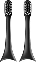 Replacement Toothbrush Head Compatible for ENCHEN Aurora T+/T2 Electric Original Accessories Adult Nozzle(2pcs Black)