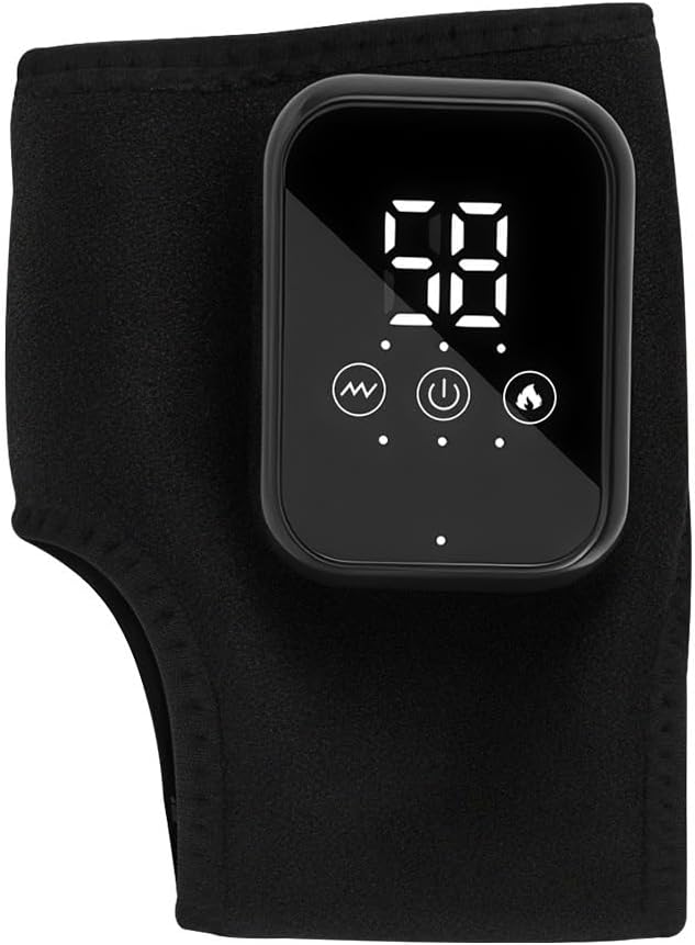 Foot Massager 3 Intensity Settings Compression/Heating/Massage Functions 15-Minute Timer Deep Kneading Suitable Home/Office/Travel (Black Single Pack)