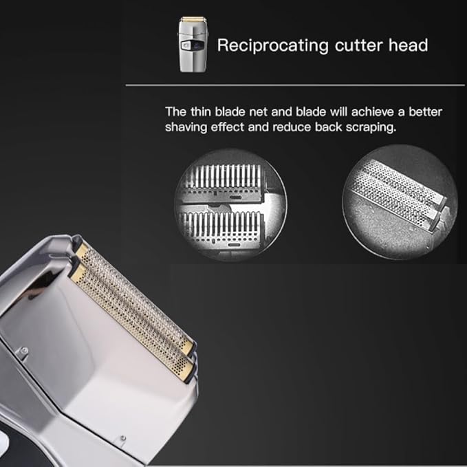 Cordless Metal Hair Shaver for Men Beard Electric Shaver Razor Fade Bald Head Shaving Machine
