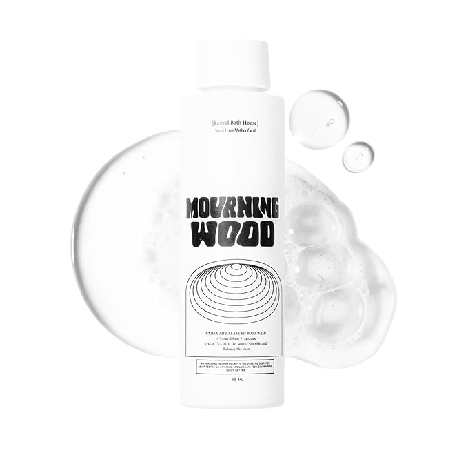 Mourning Wood Body Wash | Hydrates Cleanses Nourishes Skin with Niacinamide | Notes of Oud Wood Black Rose Cedar | Free From Parabens Sulfates &amp Phthalates 415ml