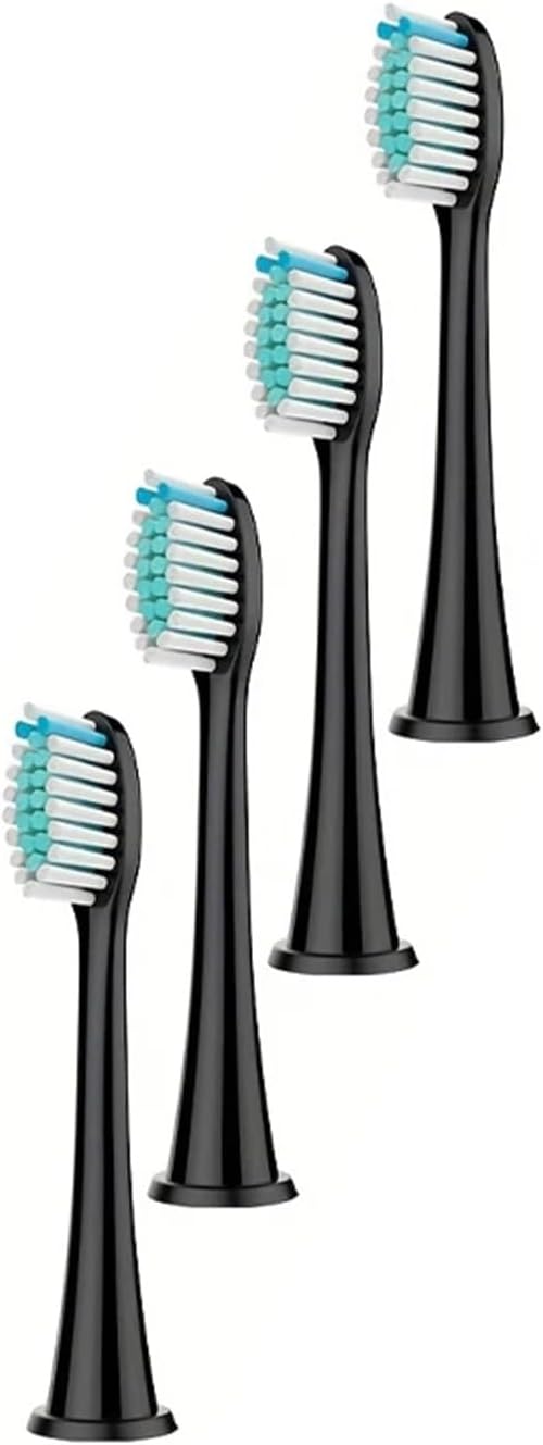 4/8Pcs Replacement Brush HeadsCompatible for Philips HX3/HX6/HX9 Series Electric Toothbrush Heads HX6064(Black 4 pcs)