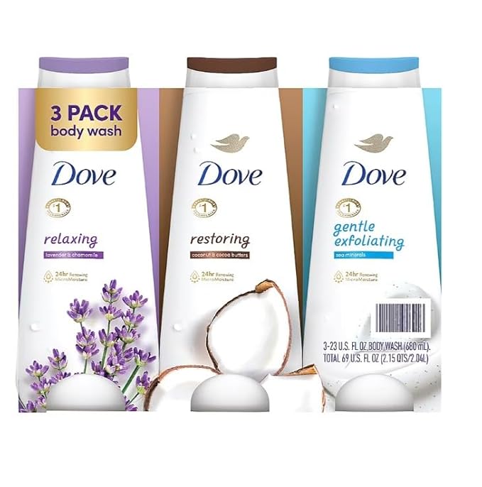 Dove Relax Exfoliate &amp Restore Body Wash Variety Pack 3 pk./23 oz.