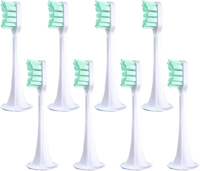 6/8PCS Compatible for XIAOMI MIJIA T300/500 Replacement Brush Heads Sonic Electric Toothbrush Vacuum Soft Bristle Suitable Nozzles(6pcs Atropurpureus)