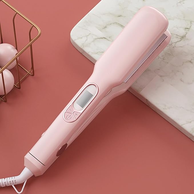 JINRI Volumizing Hair Iron Pumped-Up Volume Adjustable Temp 360 ° Tail Rotation Lasting Hair Volume for Short Or Thin Hair Dual Voltage（100-240V） Pink