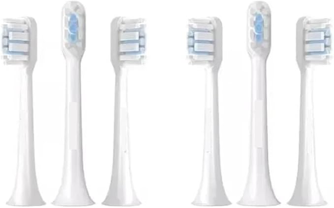 Electric Toothbrush HeadCompatible for T100 T200 T300 T301 T302 T700 Replacement Heads Soft Dupont Bristle Brush(6pcs White T301 T302)