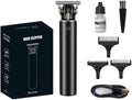 Professional Hair Clipper Set Black Electric Trimmer with Retro Oil Head Design Carving Push Clipper with Attachments BG-2101 (Black)