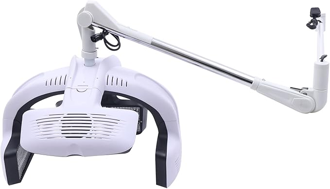 Professional Hair Dryer 1250 Watt Wall Mounted Infrared Vaporizer Temperature Adjustable Hair Processor with Timer and LED Display for Hair Salon White