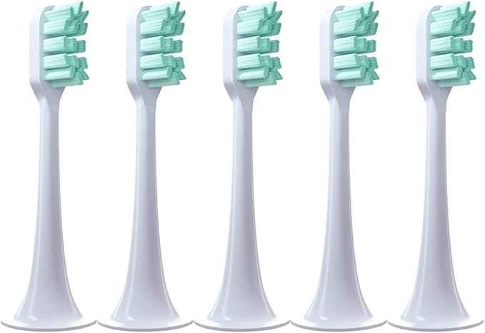 10PCSCompatible for T300/500 Replacement Brush Heads Toothbrush Vacuum Soft Bristle Suitable Nozzles(Green-Standard)