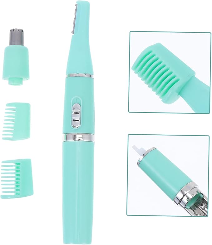 NOLITOY 3pcs Electric Eyebrow Battery-Powered Facial Hair Trimmer Rotating Cutter for Precise Trimming Low Noise Nose Hair Clipper Easy Gentle and Comfortable for All Skin Types