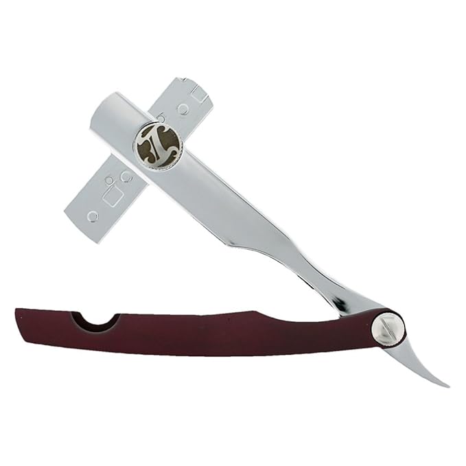 Disposable Blade Razor (Burgundy Scale on Chrome Razor)