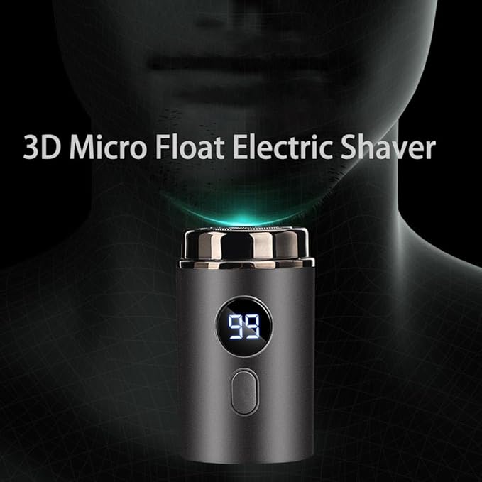 Timeatea Shaver 2025 New 3D Micro Float Electric Shaver Pocket Size Compact Travel Work Waterproof Shaver for Men with Fast Charging/Rotary Head/Led Power Display Precise &amp Comfort (Upgrade Gr