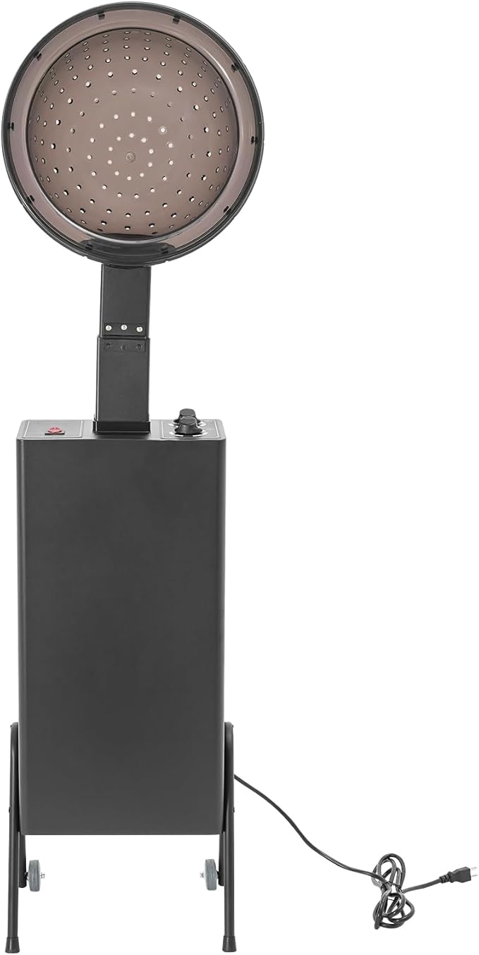 Hooded Conditioning Hair Dryer 1200W Professional Salon Hair Dryer Bonnet with Wheels 60 Minute Timer and 3-Setting Temperature Control Angle Adjustable Downdraft Hood for Beauty Salons Spa Home