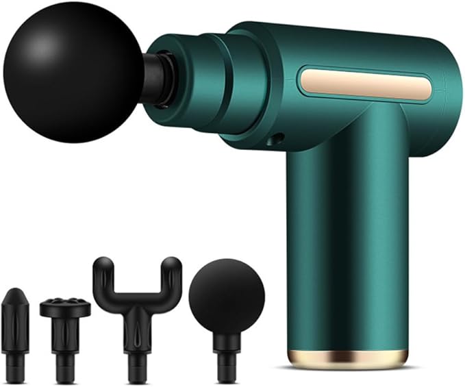Massage Gun Muscle Massage Gun for Athletes Handheld Electric Deep Tissue Back Massager Percussion Massage Device for Pain Relief (Green)