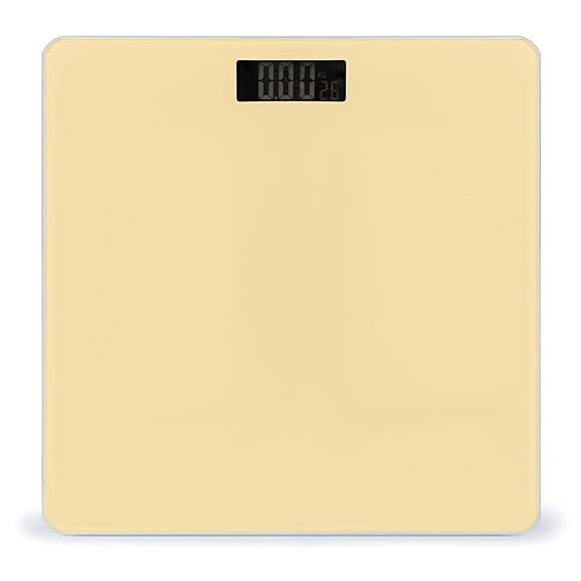 Women's Fashion Automatic Switch Digital Bathroom Weighing Scale Smart Scale Yellow