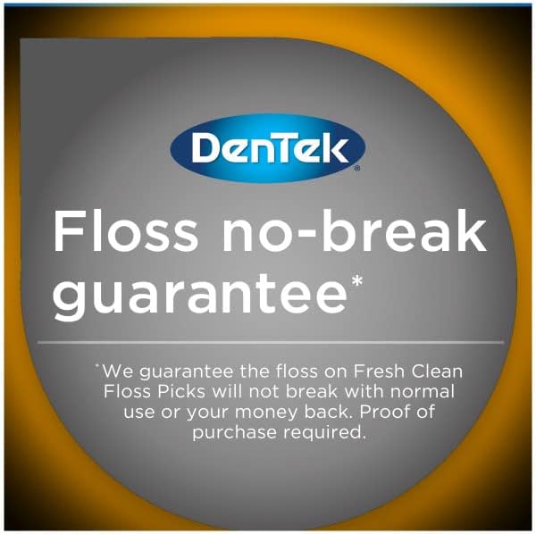 DenTek Complete Clean Easy Reach Floss Picks No Break &amp No Shred Floss 75 Count (Pack of 12)