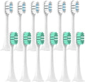 Compatible for XIAOMI MIJIA 4/12PCS Replacement Brush Heads - T300/T500/T700 Sonic Tooth Soft Bristle Vacuum Package(6White 6Green)