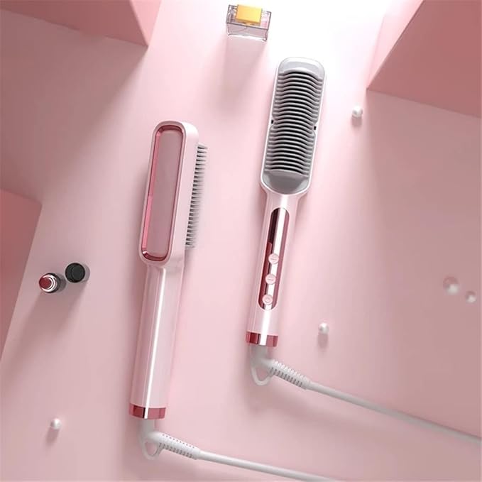 Electric Hair Straightening Comb Professional Heated Comb Wet Dry Use Hair Straightener Anti-scalding Hair Straight Curling
