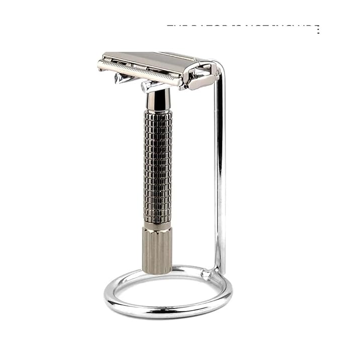 Men Safety Razor Stand Double Edge Z-frame Art Holder Razor Metal Shaver Tool Support Bathroom Salon Barber Shaving Accessories