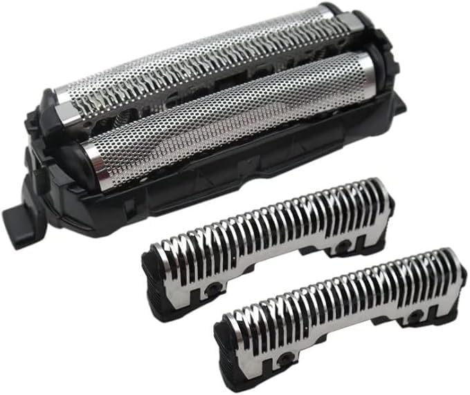 Replacement Shaver Outer Foil +Inner Blade for Panasonic ES-CM3A-W Men Wet Dry Shaver with 3-Blade Men's Electric Shaver Head Blade Sets