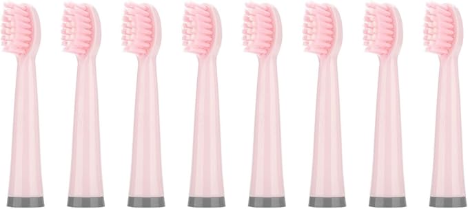 for AUX A11 Electric Toothbrush Replacement Heads Compatible for UPHYLIAN/KONKA/PHYLIAN Soft Brush Bristles Nozzles(8PCS Pink)