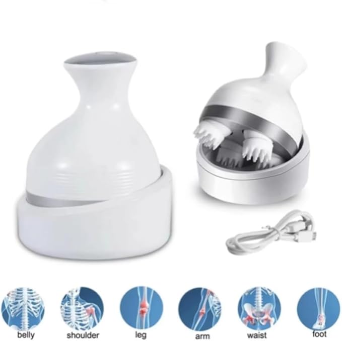 Cordless Scalp Massager - Handheld Electric Head Massager with 84 Kneading Nodes 4 Speeds Waterproof &amp Portable Rechargeable Relaxation Gift for Men and Women