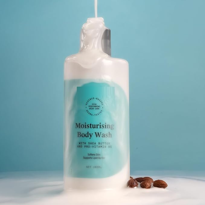 Body Wash for Dry Ski.n with Shea Butter &amp Glycerine | Protects Sk.in Barrier | Velvety Soft S.kin | Body Wash for Women &amp Men | Paraben &amp Silicone-Free | For All Sk.in Types | 300ml