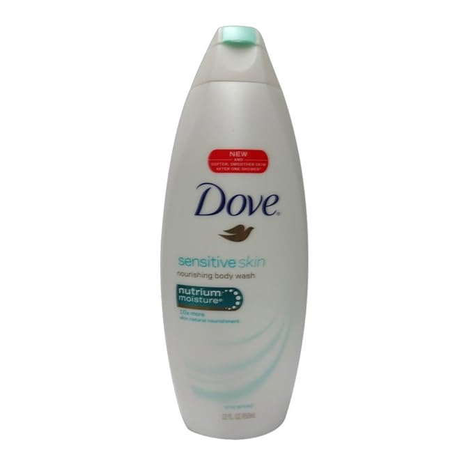 Dove Body Wash 22 Ounce Sensitive Skin Unscented (650ml) (6 Pack)