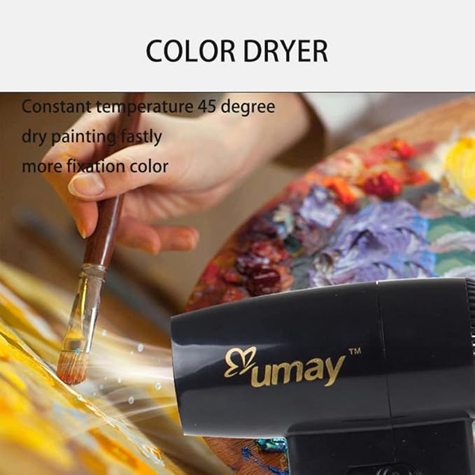 Cordless Hair Dryer Rechargeable Dry Art Painting Using with USB Output Air Work by Battery Suitable for Drying Painting Pet Hair Baby Skin Light Weight and Small Size Easy to Carry