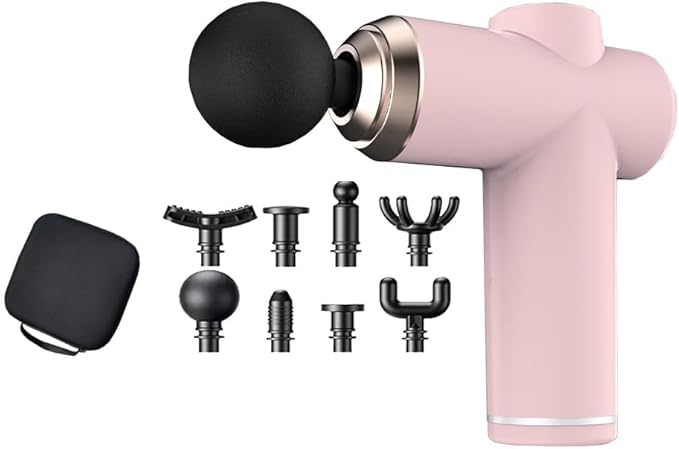 Mini Massager for MusclesMini Massage Gun Pocket-Sized Deep Tissue Massager Gun Portable Percussion Muscle Massager Gun Ultra Small &amp Quiet Muscle Massage Gun (Pink)