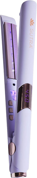 SUTRA Ultra Violet Flat Iron - 1” Infrared &amp Blue Light Ceramic Flat Iron with Ionic Technology Digital Temp Control to 450°F Floating Plates Dual Voltage Auto Shut Off Smooth Styling