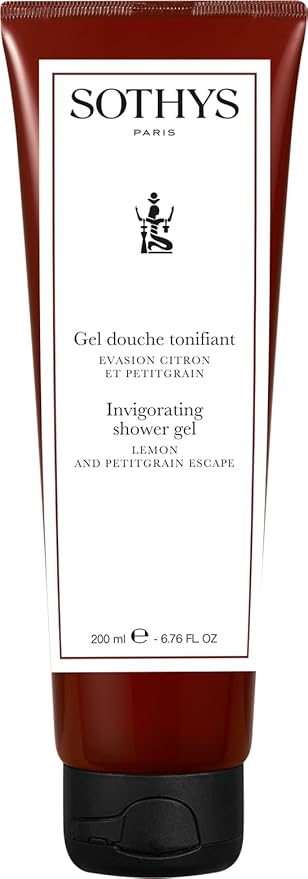 SOTHYS Invigorating Shower Gel | Lemon &amp Petitgrain | Citrus Body Wash for Soft Scented Skin | Hydrating Daily Cleanser