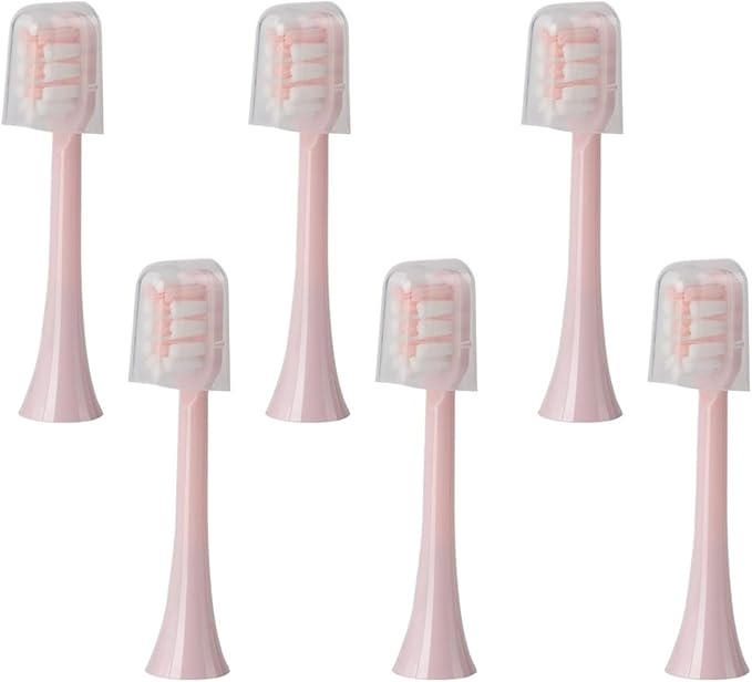 Replacement Brush Heads Compatible for SOOCAS X3U/X3Pro/X5/V1/D2/D3 6/12pcs Bristle Electric Toothbrush Sealed Packed(SHUSHI-PK-6PCS)