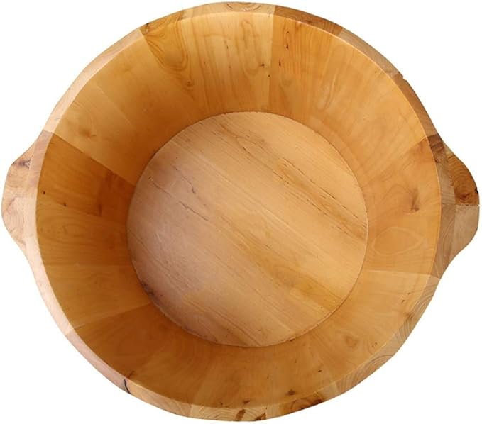 Foot Tub Wooden Foot Basin Adult Footbath Cedar Foot Bath Barrel Wooden Foot Washing Household Foot Bath Barrel Pedicure Bucket Foot Tub 26 Cm foot Bath Wooden Bucket Foot Spa Household Wash Ba