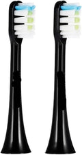 Compatible for SOOCAS Sonic Electric Toothbrush Heads Replacement X1 X3 X3U X5 Teeth Brush(Black 2 pcs)