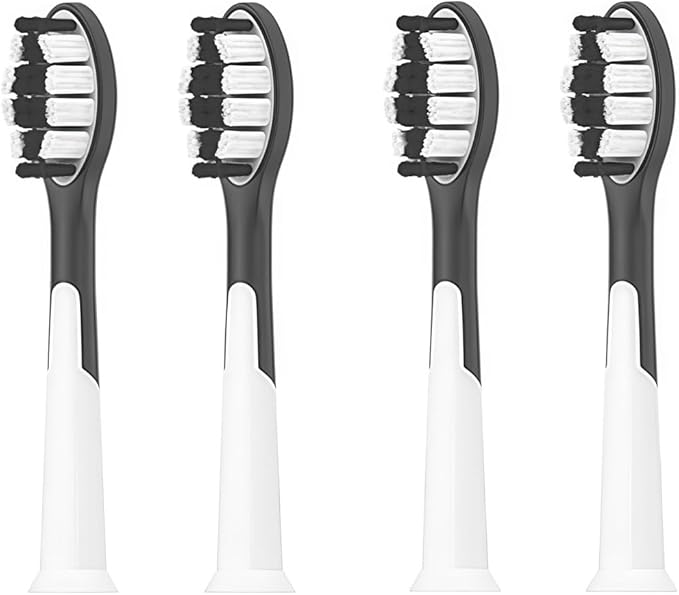 Replacement Toothbrush Heads Compatible with SUBORT S9 Brush Heads Sonic Electric Toothbrush Accessories(4 White Brush Head)