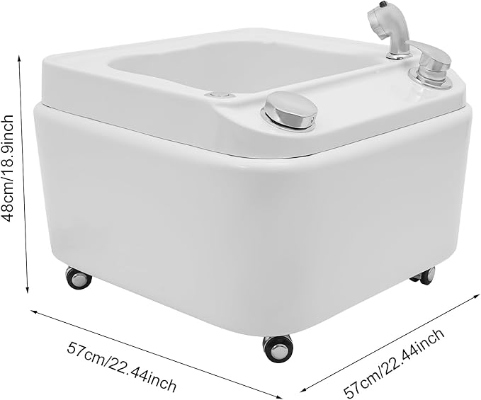 Acrylic Foot Spa Bathtub Foot Baths &amp Spas with Heat and Massage Colorful Lamp Footbath with Pedicure Foot Rest Feet Spa Tub Spa Foot Bath Pedicure Acrylic Footbath