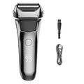 Men's Shaver Washable Wet &amp Dry Electric Shaver for Men Face Beard Electric Razor Rechargeable Head Bald 3-Blade Shaving Machine
