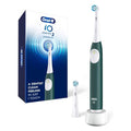 Oral-B Rechargeable Electric Toothbrush iO2 Starter Kit 3 Cleaning Modes Automatic Pressure Sensor to Protect Gums 2 Brush Heads Forest Green