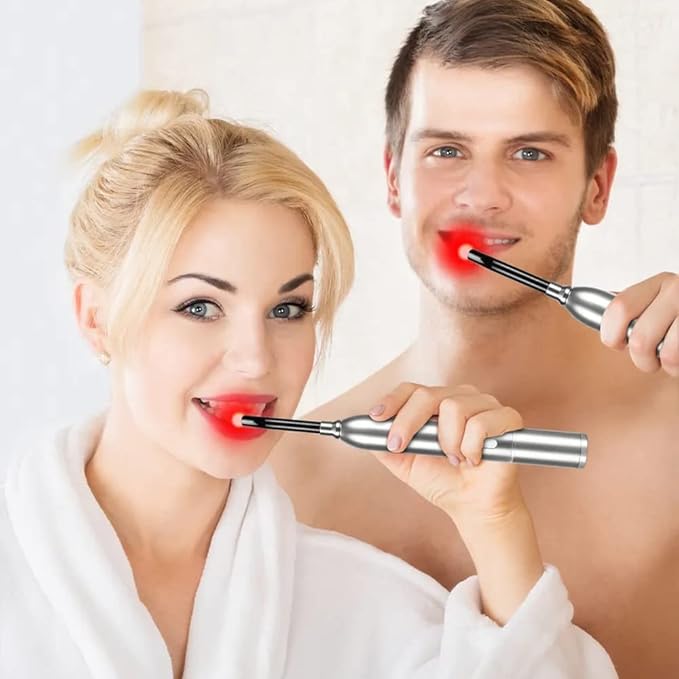 Red Light Therapy for Pain Relief Skincare Wand &amp Cold Sore and Canker Sore 660nm 850nm Near Infrared Light Therapy Device for Mouth Ear Nose Hands Joint Muscle Knee Feet