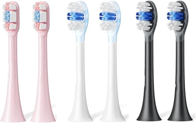 Compatible for Sonic Electric Toothbrush Heads Replacement X1 X3 X3U X5 Teeth Brush Bristle Nozzles Smart Accessory(2pcs Pink)