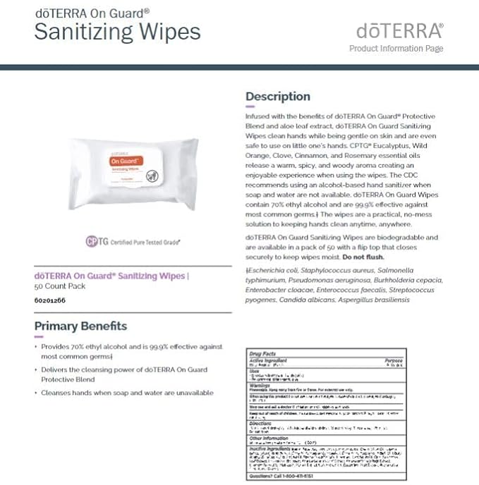 On Guard Hand Wipes - 50-2 Pk