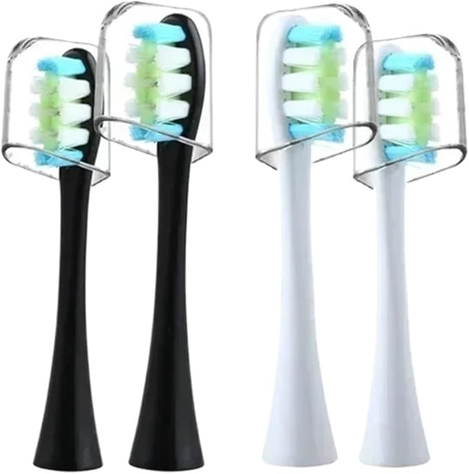 Compatible for Replacement X/X PRO/ Z1/ F1 Brush Heads Sonic Electric Toothbrush Soft Bristle Vacuum Head Nozzles 4PCS(4White)