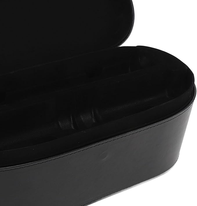 Hair Styling Tool Storage Bag Impact Proof PU Leather Portable Hair Dryer Carrying for Home Travel - Stylish Hair Tools Organizer (Style 1)