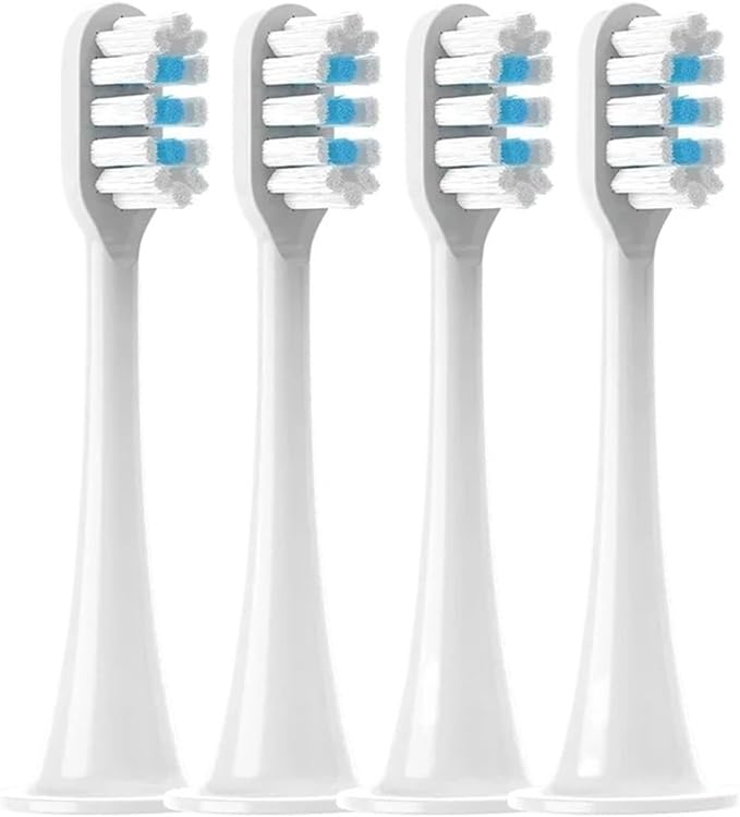 Replacement Brush Heads Compatible for T300 T500 T700 Electric Toothbrush(4pcs White)