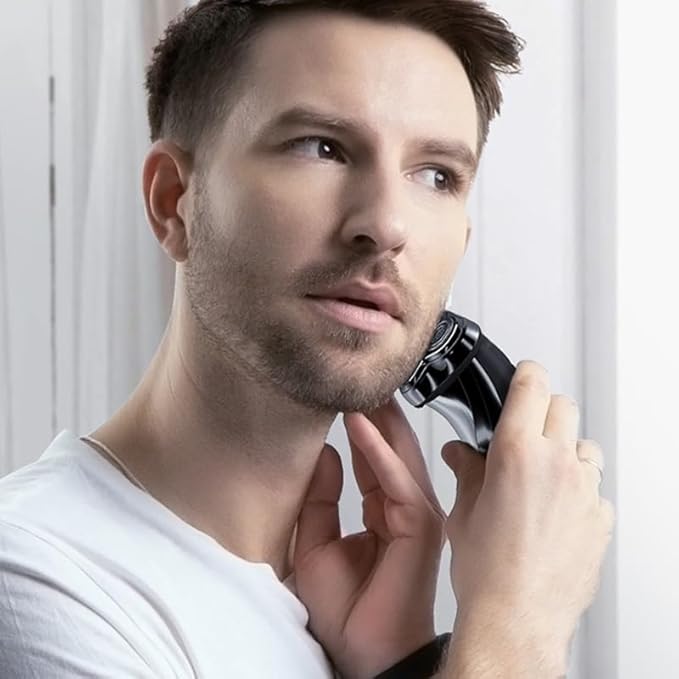 Head Shavers for Bald Men Electric Shavers For Men Face Shaver With Popup Trimmer Rechargeable Wet &amp Dry Dual Use IPX7 Waterproof (Color : Black)