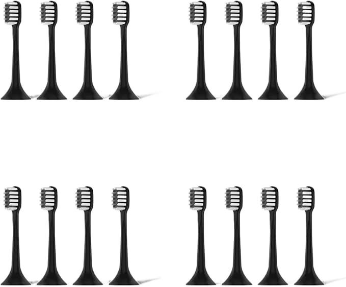 16PCS Compatible for A1 pro Electric Toothbrush Replacement Head(16BLACK)
