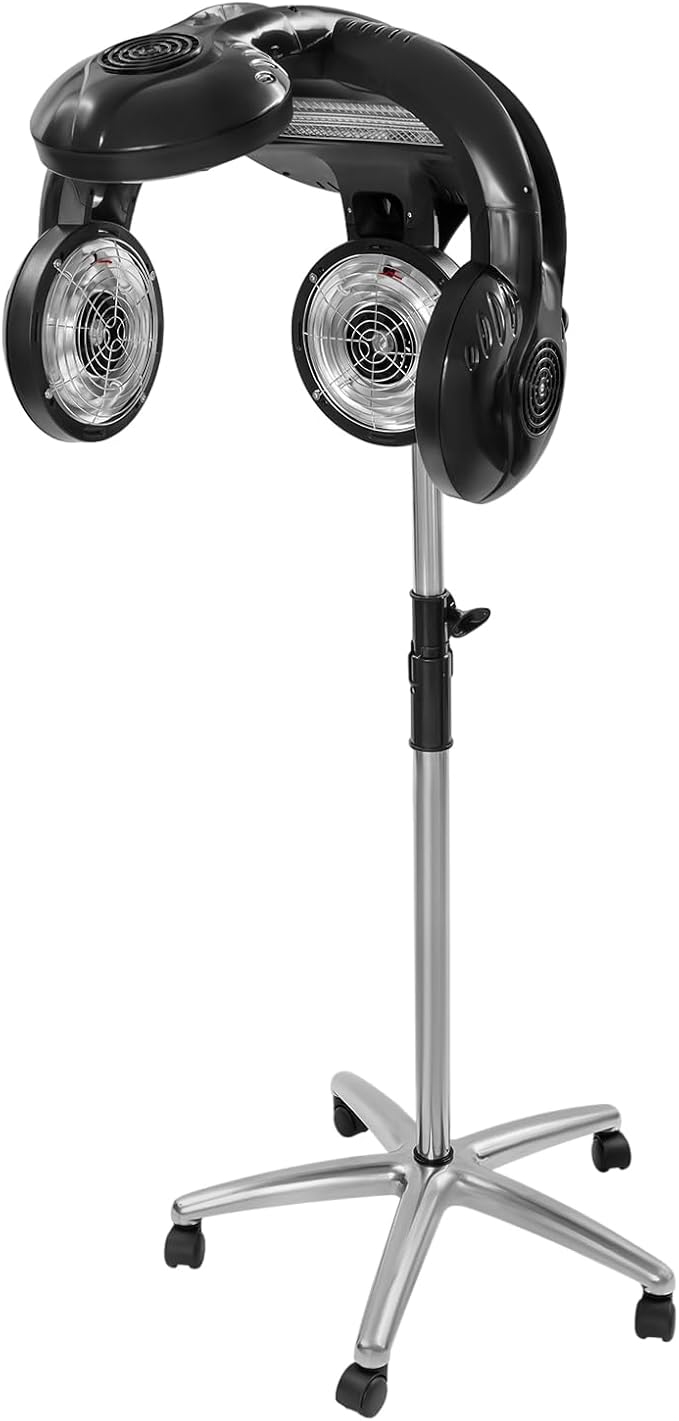 Standing Hair Dryer Multifunctional Salon Hair Dryer Professional Four Angles Standing Hair Dryers with LCD Display Freestanding Hair Salon Steamer Color Processor